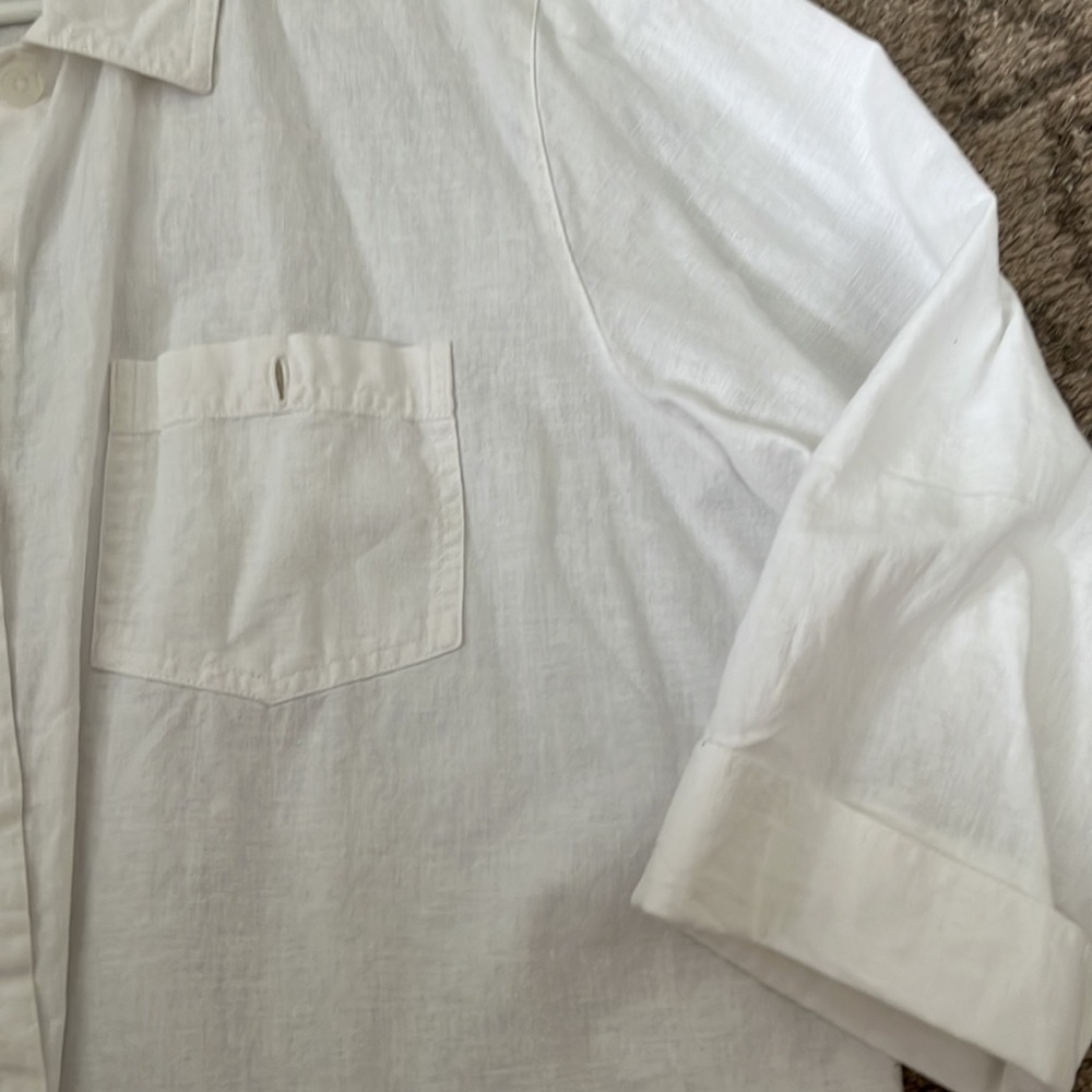 White Linen woman’s top - Picture 5 of 8
